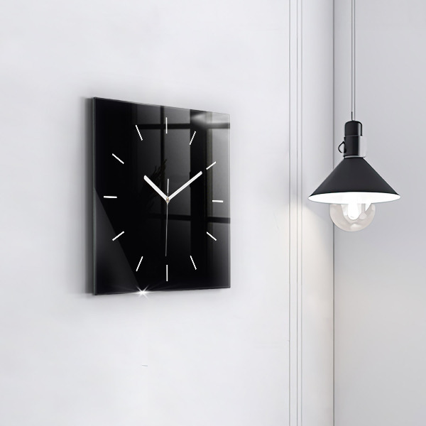 Square wall clock Black