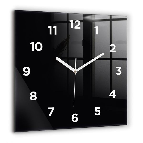 Square wall clock Black