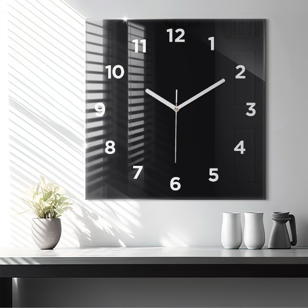 Square wall clock Black