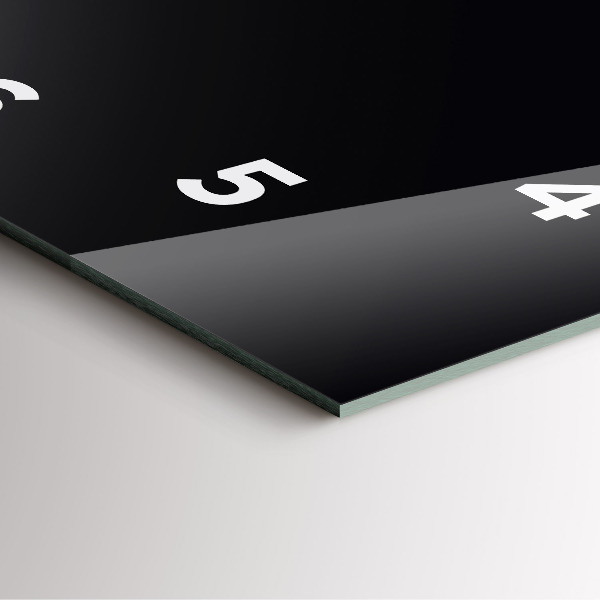 Square wall clock Black