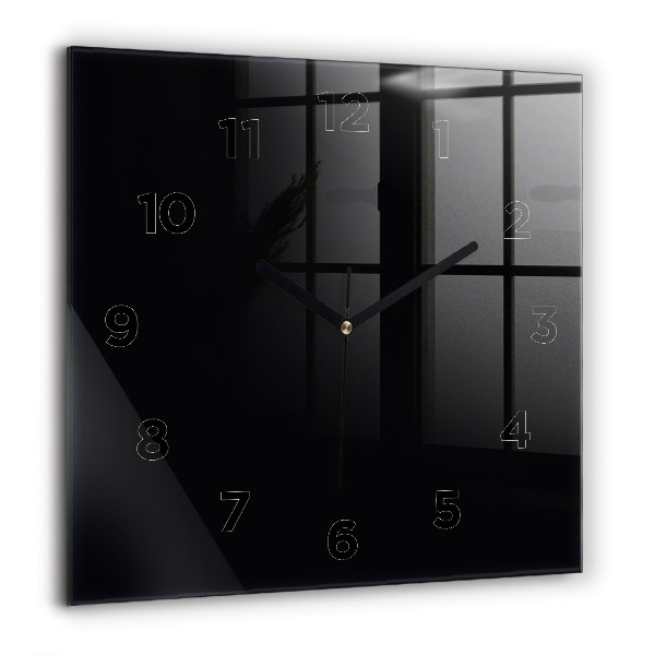 Square wall clock Black