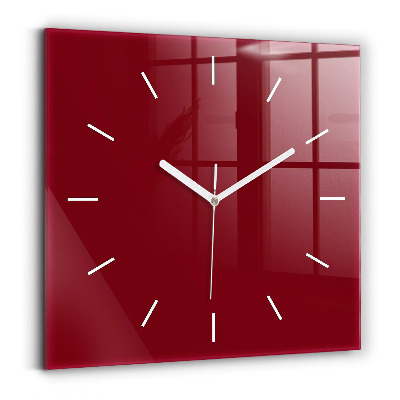 Square wall clock Burgundy