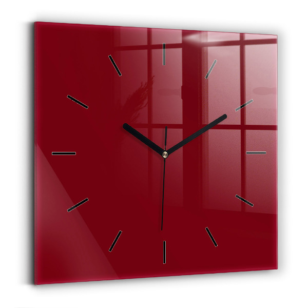 Square wall clock Burgundy
