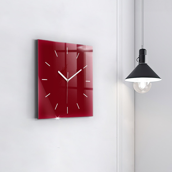 Square wall clock Burgundy