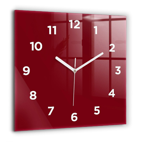 Square wall clock Burgundy