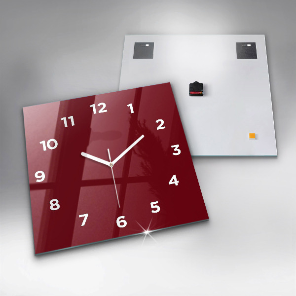 Square wall clock Burgundy