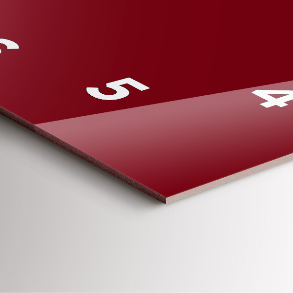 Square wall clock Burgundy