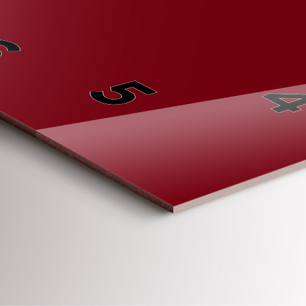 Square wall clock Burgundy