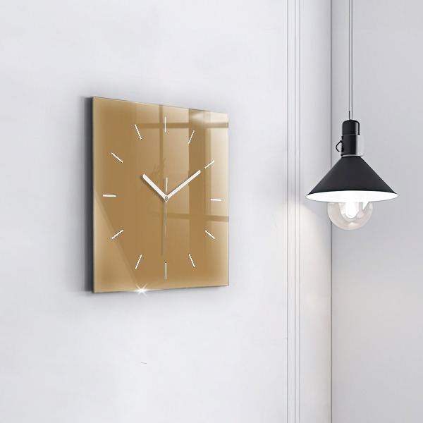 Square wall clock Beige