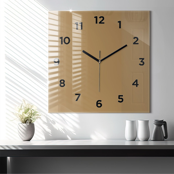 Square wall clock Beige
