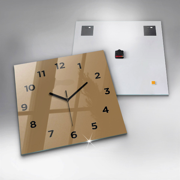 Square wall clock Beige