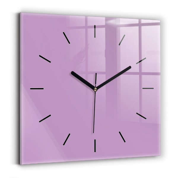 Square wall clock Lilac