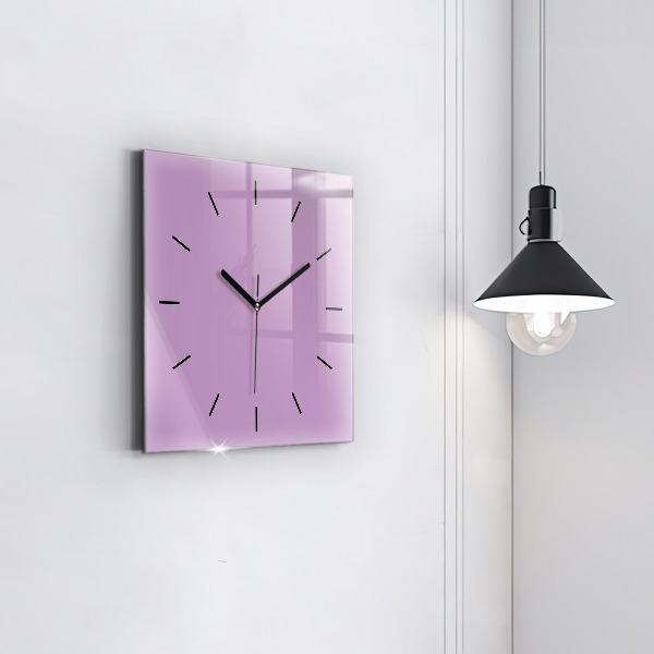 Square wall clock Lilac