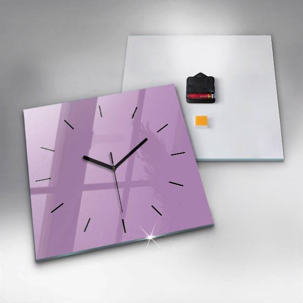 Square wall clock Lilac