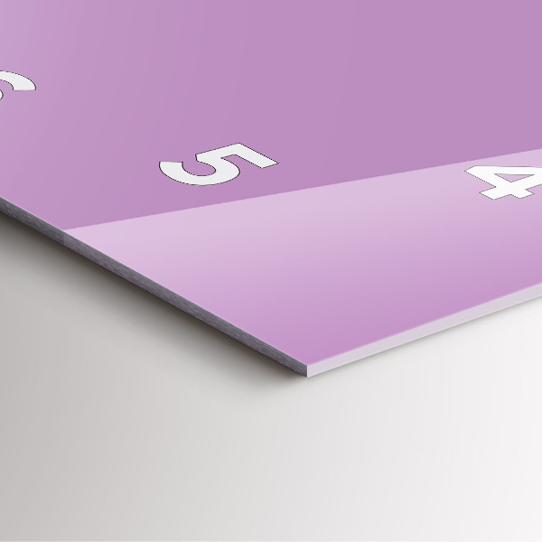 Square wall clock Lilac