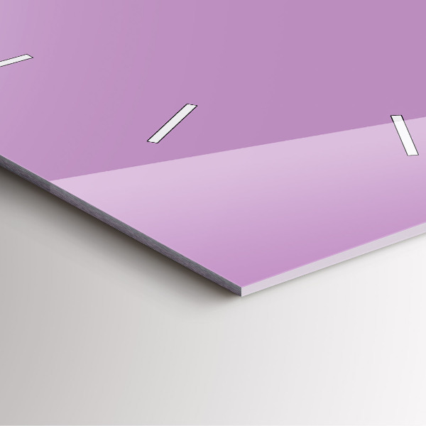 Square wall clock Lilac