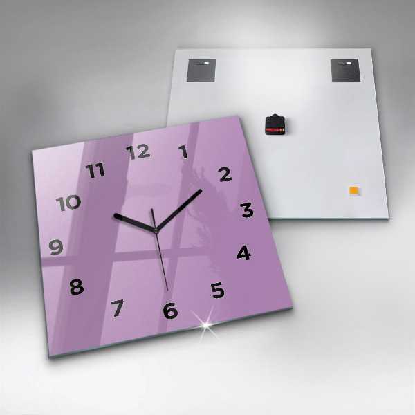 Square wall clock Lilac