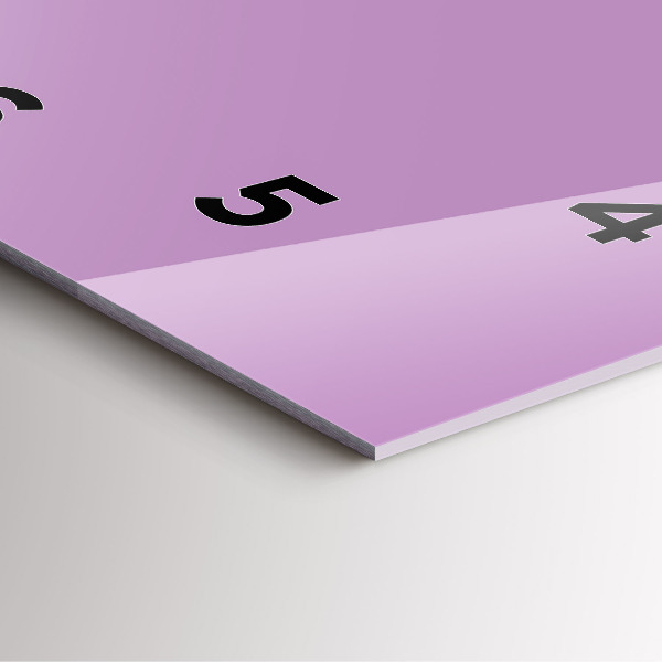 Square wall clock Lilac