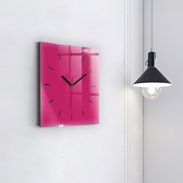 Square wall clock Pink
