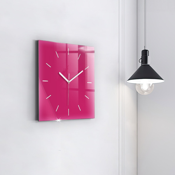 Square wall clock Pink