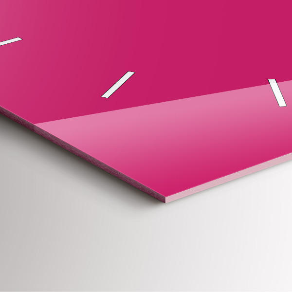 Square wall clock Pink