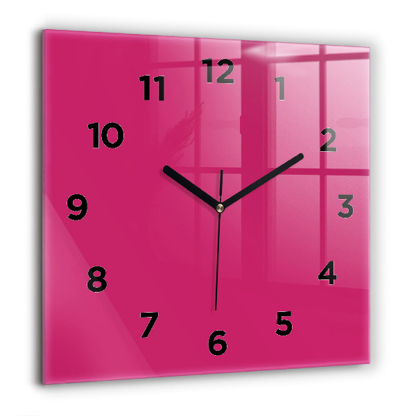 Square wall clock Pink