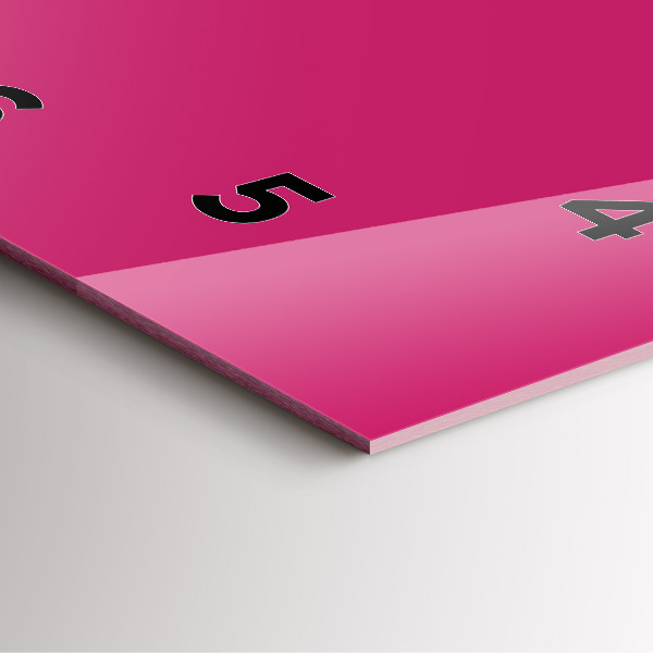 Square wall clock Pink