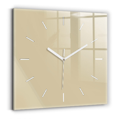 Square wall clock Beige