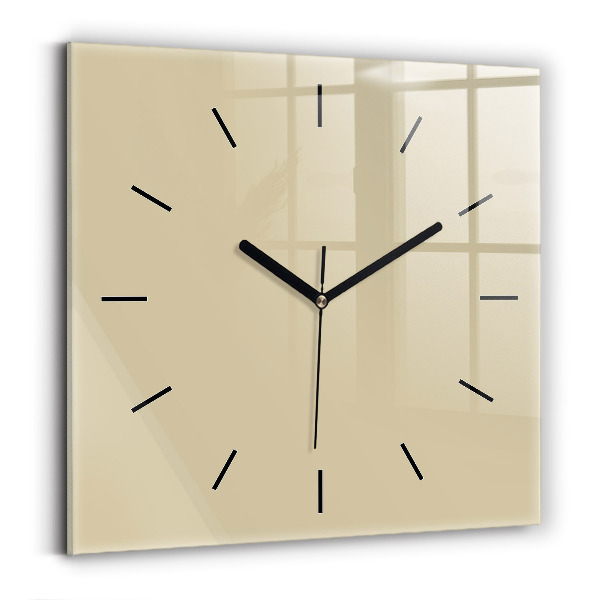 Square wall clock Beige