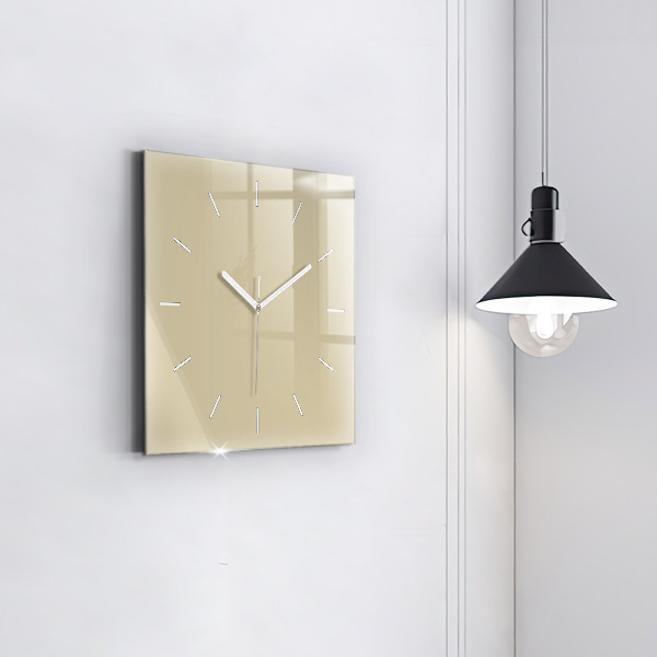 Square wall clock Beige