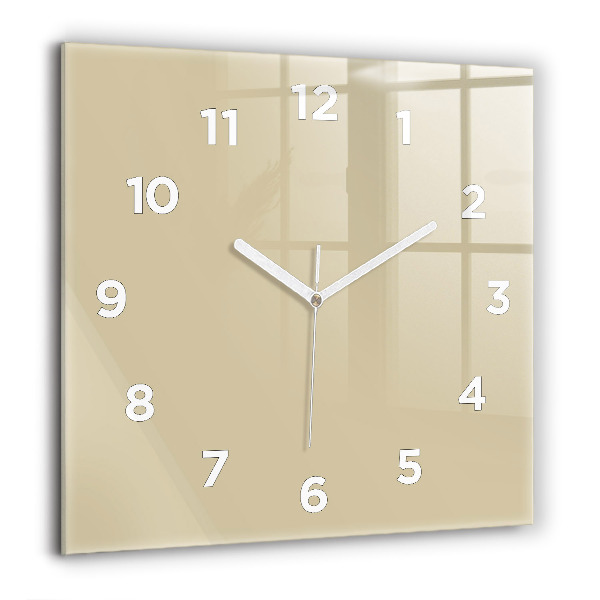 Square wall clock Beige