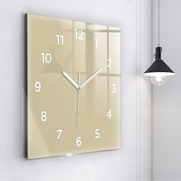 Square wall clock Beige