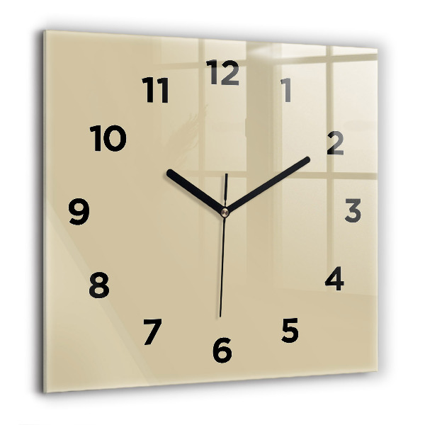 Square wall clock Beige