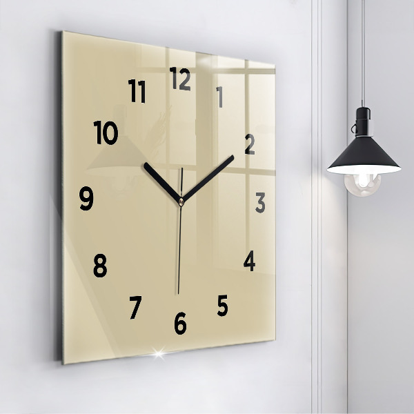 Square wall clock Beige