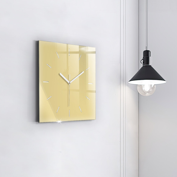 Square wall clock Creamy