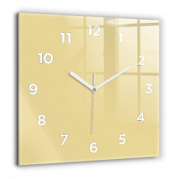 Square wall clock Creamy