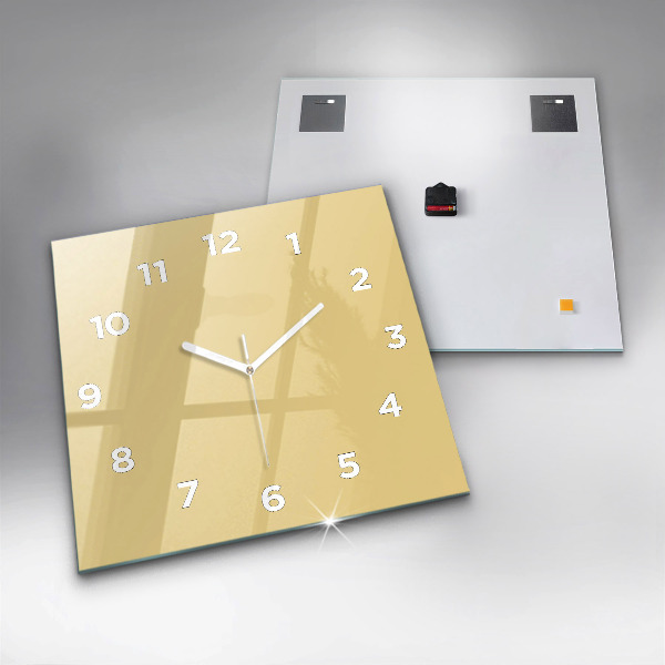 Square wall clock Creamy