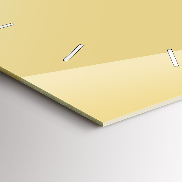 Square wall clock Creamy