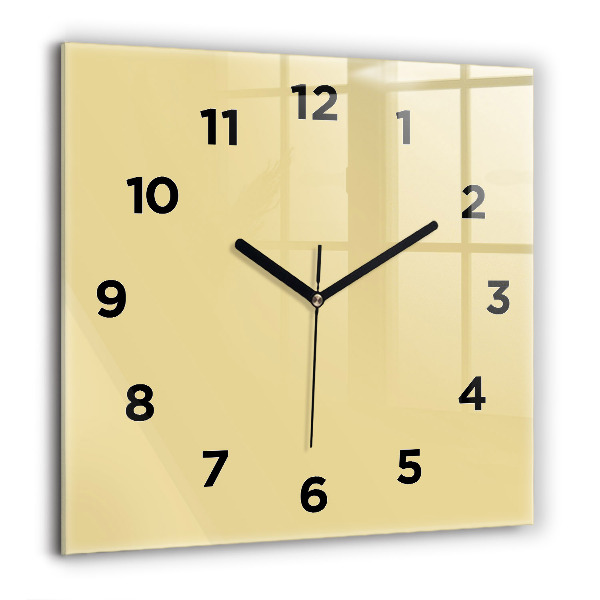 Square wall clock Creamy