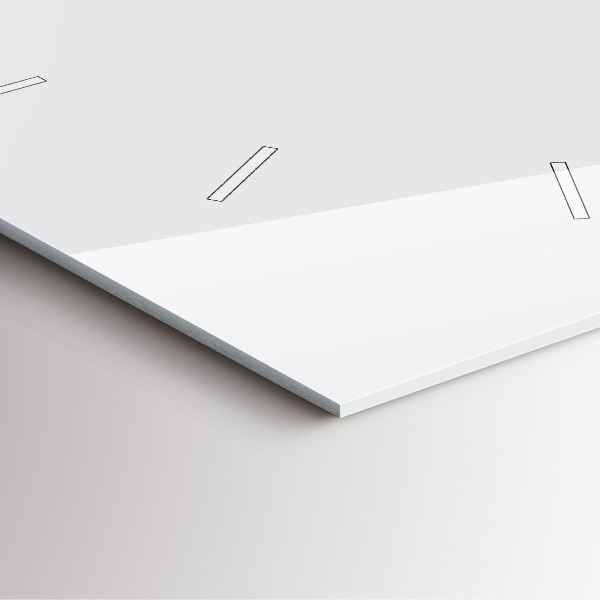 Square wall clock White