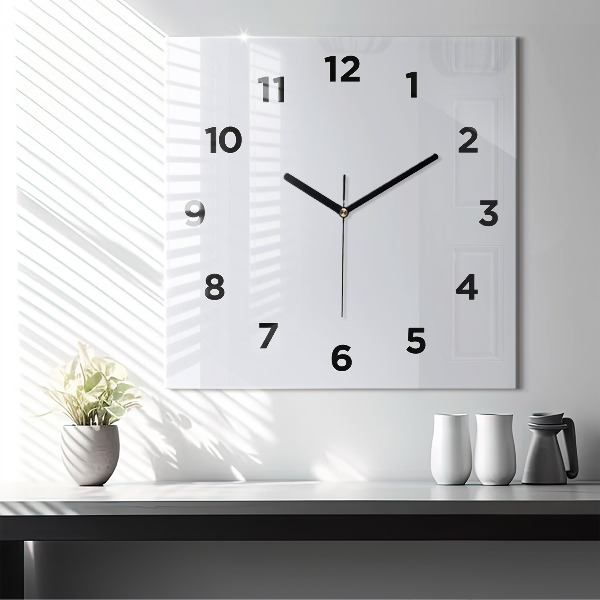 Square wall clock White