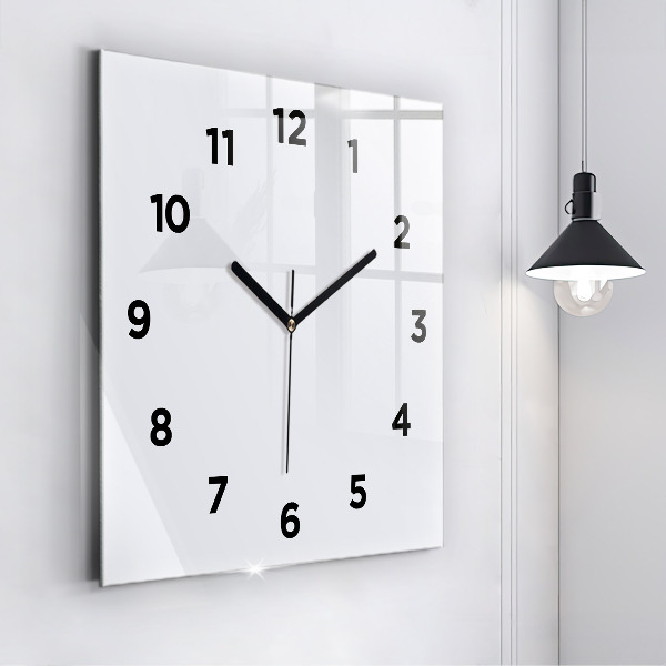 Square wall clock White