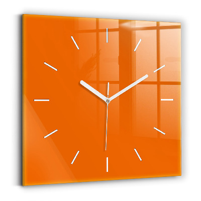 Square wall clock Orange