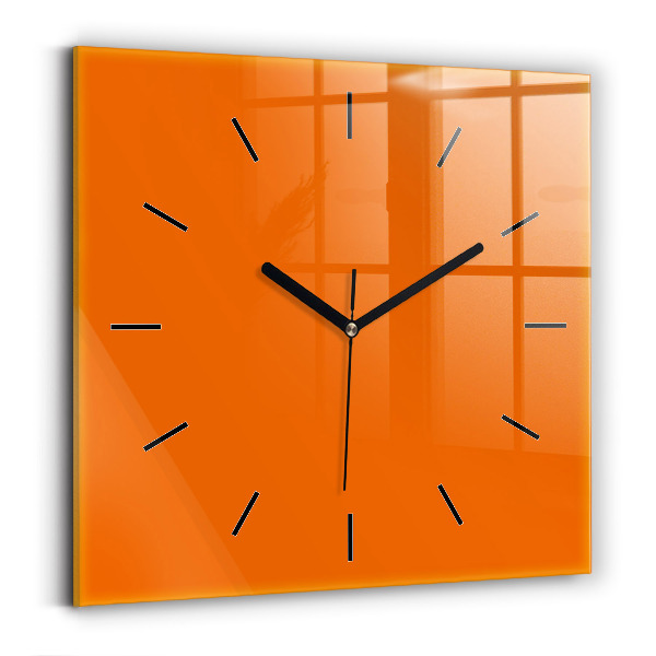 Square wall clock Orange
