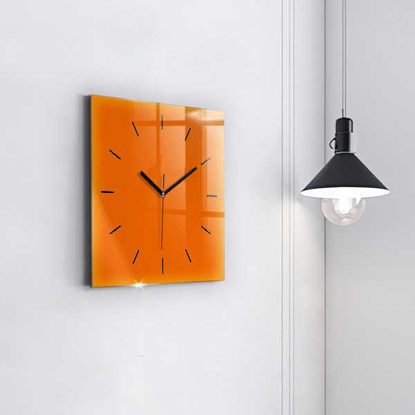 Square wall clock Orange