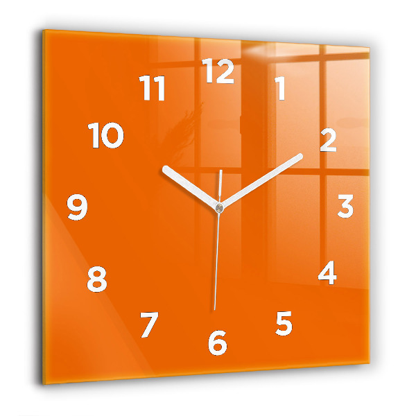Square wall clock Orange