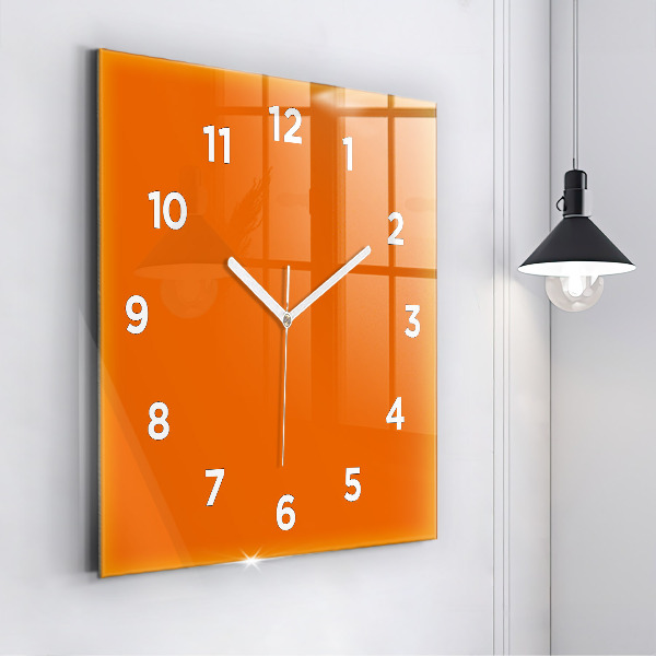 Square wall clock Orange