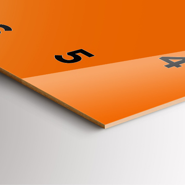 Square wall clock Orange