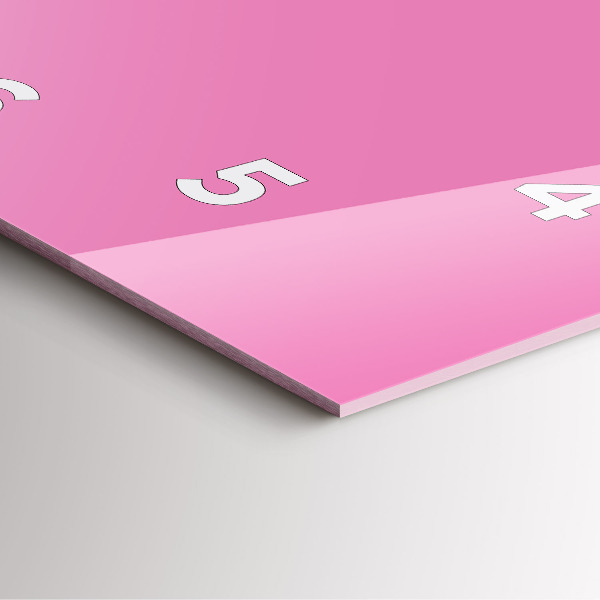 Square wall clock Pink