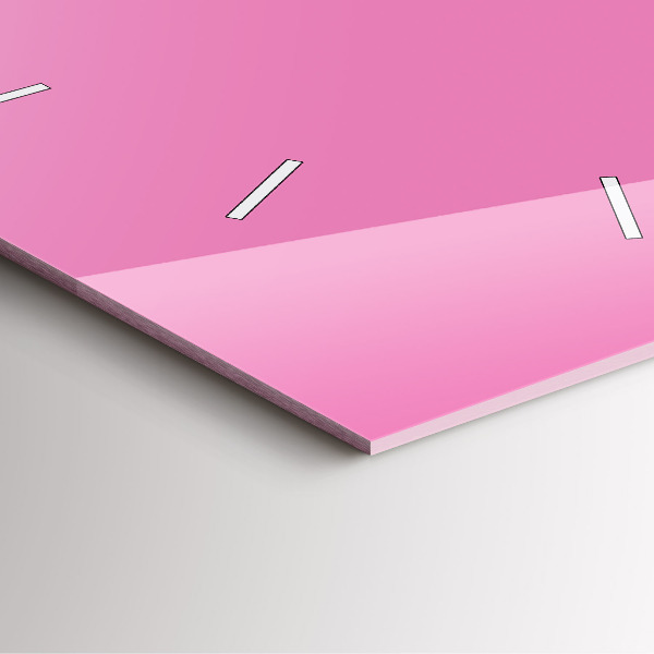 Square wall clock Pink
